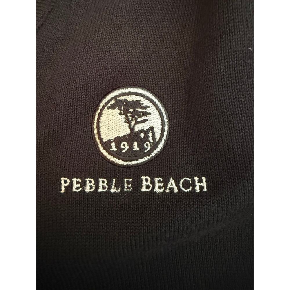Pebble Beach ladies Golf V Neck Sweater S/M Black womens Performance Outdoor NEW - Picture 7 of 9